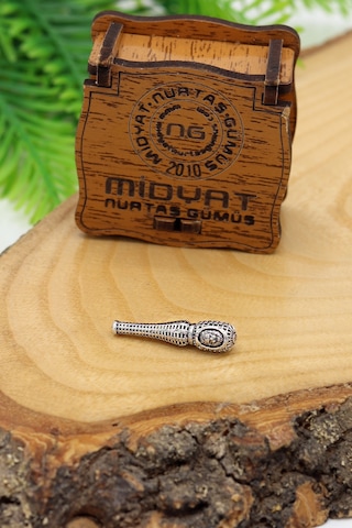 Aslan İşlemeli Tasarım 925 Ayar Gümüş Telkari Tesbih İmamesi 201024619