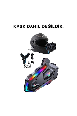 Avantaj Paketi Motorsiklet Kask Interkom Kulaklık Ve Kask Telefon Tutucu Aparatı Rgb Kask Kulaklığı