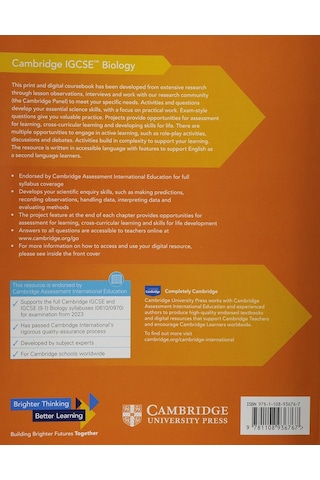 Cambridge Igcse Biology Coursebook With Digital Access 2 Years