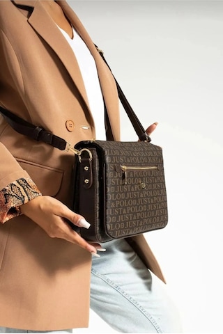 Just Polo Kadın Çapraz Ve Omuz Çantası Rc2068 Kahverengii