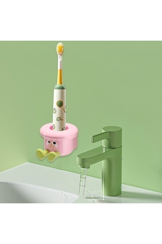 Homyl Diş Fırçası Tutucu Duvara Monte Banyo Düzenleyici Otel Pembe