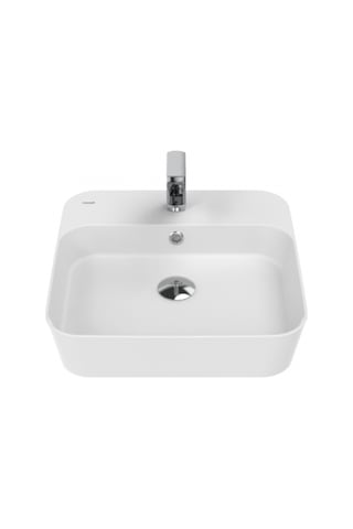 Creavit Loop Kare İnce Çanak Lavabo 45 Cm Mat Beyaz Lp046-00mb00e-0000