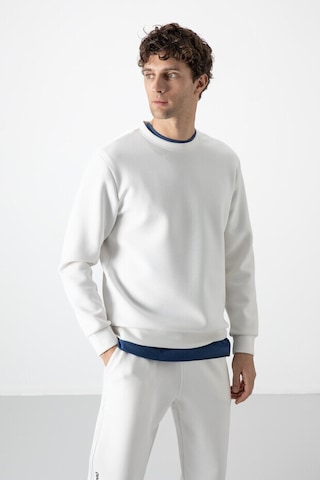 Tommy Life Standart Fit Basic O Yaka 2li Paket Ekru-parlament Erkek Sweatshirt - 88053 Ekru - Mavi