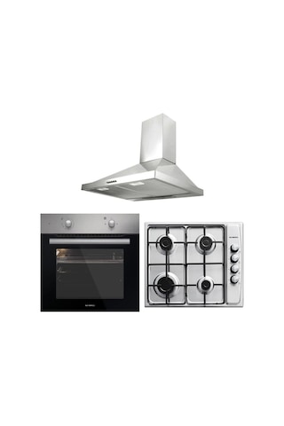 Kumtel KO-B66S2 - KO-410 BF - KO-DP6X Inox Ankastre Set
