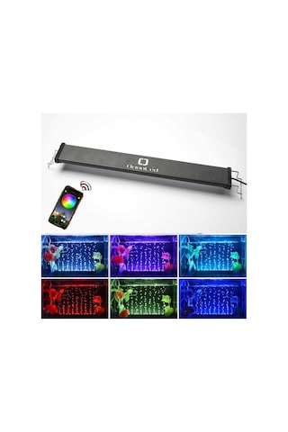 Bluetooth Telefon Kontrollü Rgb Akvaryum Led Aydınlatma 90 Serisi - 100 Cm Akv. Için
