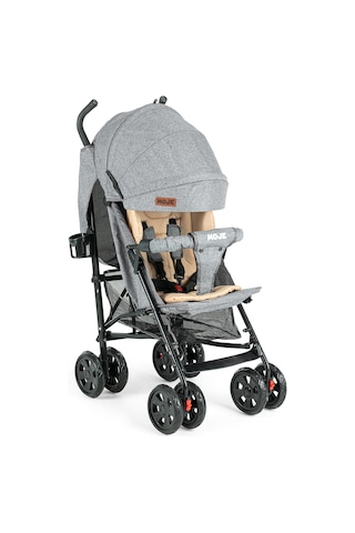 Moje Strong Baston Bebek Arabası Gri Siyah