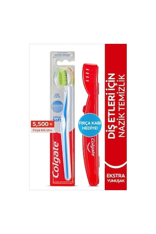 Colgate Ultra Soft Diş Etleri İçin Nazik Temizlik Yumuşak Diş Fırçası + Fırça Kabı Hediye