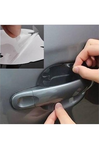 Araba Araç Kapı Kolu Koruma Filmi Oto Kol Yuvası Koruyucu 4 Adet (447026338)