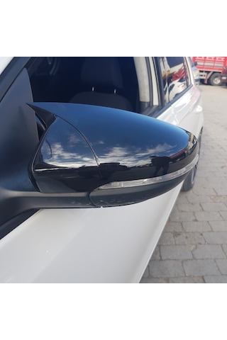 Sts Oto Aksesuar  Golf 6 2008-2012 Batman Yarasa Ayna Kapağı Piano Black Abs Plastik (01)