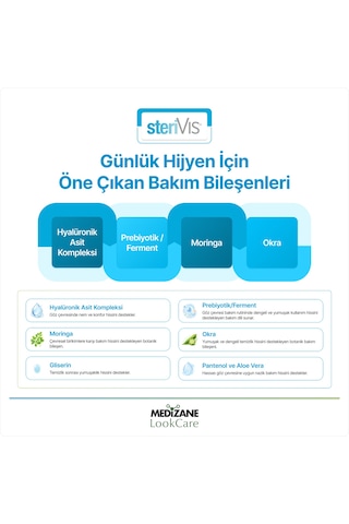 Medizane Lookcare Sterivıs Hassas Göz Temizleme Mendili 30lu