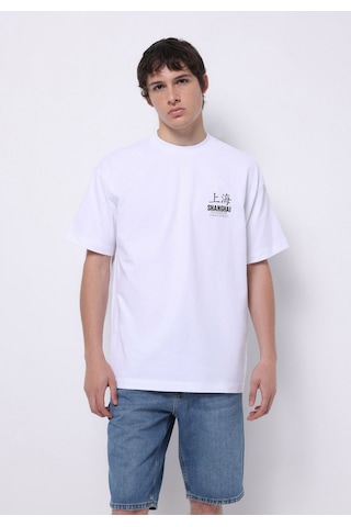 Colin's Colins Comfort Fit Yuvarlak Yaka Düz Erkek Beyaz Kısa Kol Tişört Cl1077192 Q1.v1 Ofw Beyaz