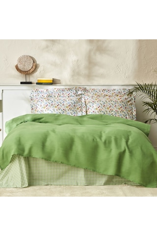 Karaca Home Noya %100 Pamuk Çift Kişilik Pike Takımı Yeşil 200.22.14.0022 Yeşil