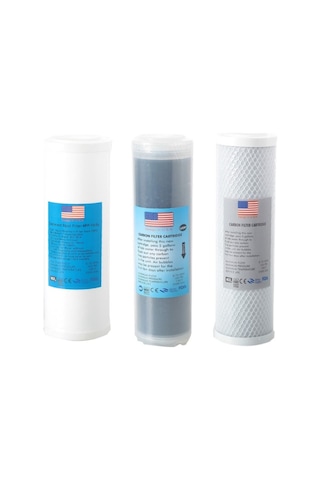 Filtre Dünyası Ihlas Su Arıtma Cihazı Filtresi Çift Karbonlu 3Lü Takım