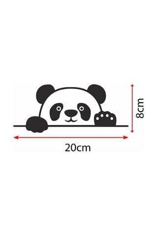 Bagajdan Bakan Panda Sticker Etiket Çıkartma Pc Laptop Araba Oto Motor 20 X 8 Cm