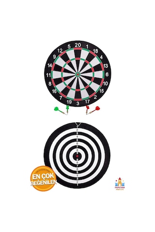 Orta Boy Dart Seti - 15'' Hedef Tahtası Ve 6 Ok İle Rakiplerine Meydan Oku, Dart Becerilerini Gelişt