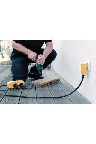 Brennenstuhl Power-block Serisi Dış Mekana Uygun 4 Soketli Ip54 Lisanslı 5 Metre Kaçak Akım Roleli Uzatma Priz