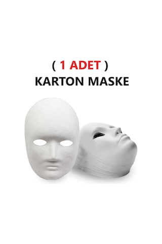 1 Adet, Karton Maske, Boyanabilir, Eğitici Maske Boyama, Etkinlik Ve Hobi Maskesi 1 Adet, Karton Maske, Boyanabilir, Eğitici Maske Boyama, Etkinlik Ve Hobi Maskesi