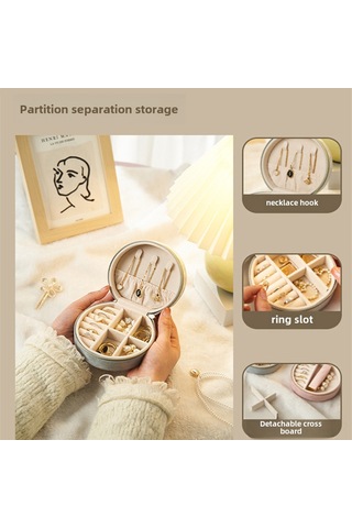 Springsun Küçük Boy Taşınabilir Kadife Kuyumluk Kutusu - Kolye, Yüzük, Küpe Ve Aksesuarları Anti-oksidasyonlu Saklama Kutusu Gri Gri