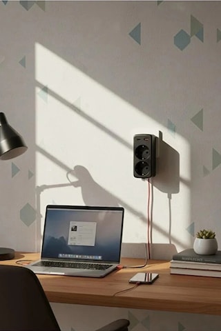 Çoklu Priz Yüksek Gerilim Korumalı 2'li Priz 1xusb 1xtype-c Çıkışlı Grup Priz Çoğaltıcı 0 M