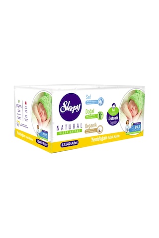 Sleepy Natural Yenidoğan Islak Havlu 12 x 40'lı 4'lü Paket