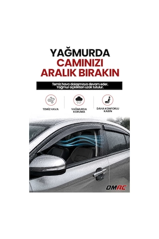 Vauxhall Movano 2006-2010 Uyumlu Araca Özel Sport Style Akrilik Cam Rüzgarlığı Koyu Duman 2 Parça