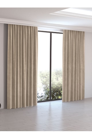 Bej Fon Perde 150x260 Bej