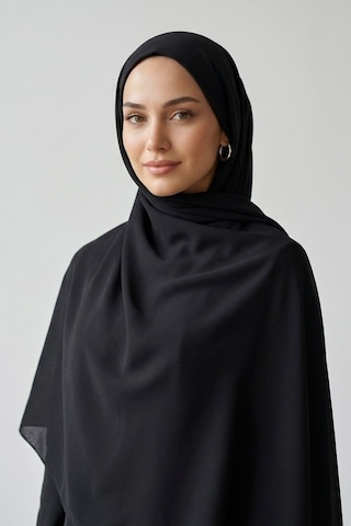 İpekçe Şal Medine 70 190 Siyah