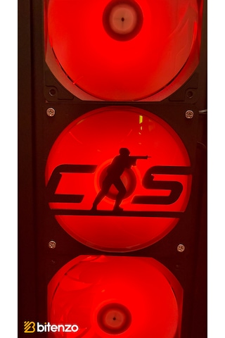 Taktiksel Gamer Serisi 120x120 Mm Pc Fan Kapağı - Masaüstü Bilgisayar Fan Kapağı Siyah
