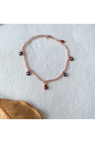 Nazar Boncuklu Halhal Roz Renk Çok Renkli