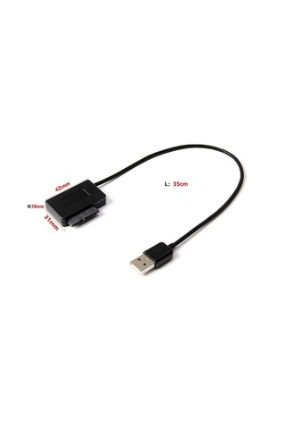 Besthome1 Dışarıdaki Laptoptan Optik Sürücü Kablosu Msata-sata 7+6pin Usb2.0'a Dönüştürücü 480mb/s Siyah 35cm