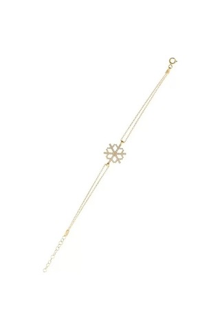 925 Ayar Gümüş Kar Tanesi Kadın Bileklik