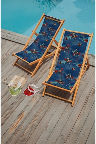 Bluehomeconcept Adawall Home Blue Superman Şezlong