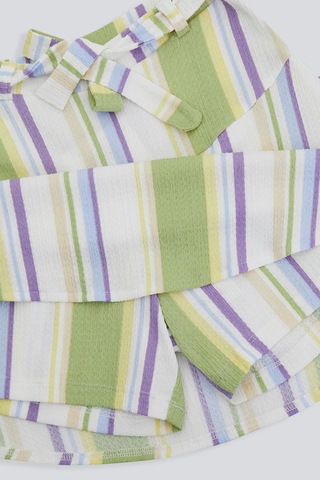 (Kıds) Çizgili Bağcıklı Etek Çok Renkli