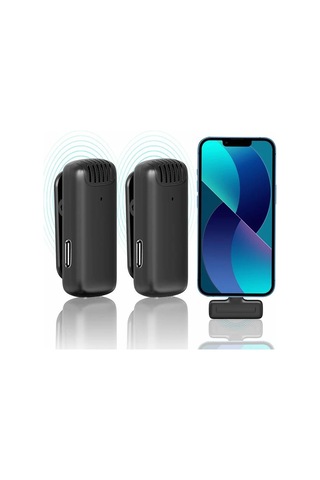 Ulanzi J12 Kablosuz İkili Yaka Mikrofonu Lightning