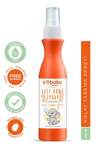 Kolay Tarama Saç Spreyi 150 Ml - Avokado, Jojoba Ve Badem Yağlı Bebek Saç Bakımı