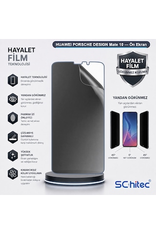 Porsche Desıgn Mate 10 Uyumlu Ön Yüzey Hayalet Privacy Hidrojel Ekran Koruyucu 15371629