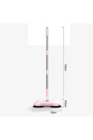 Sones X2 Vites Destekli Yürüyerek Kullanılan Süpürge, Özellikler: 1 Paçavra İle Pembe
