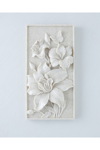 English Home Flowers Duvar Aksesuarı 17,5x5x34,5 Cm Bej