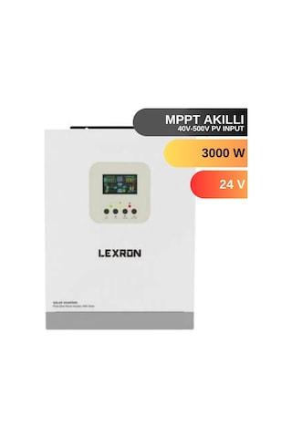 Lexron 3kW 3000W HV MPPT 40-500 PV Input Akıllı Tam Sinüs Inverter