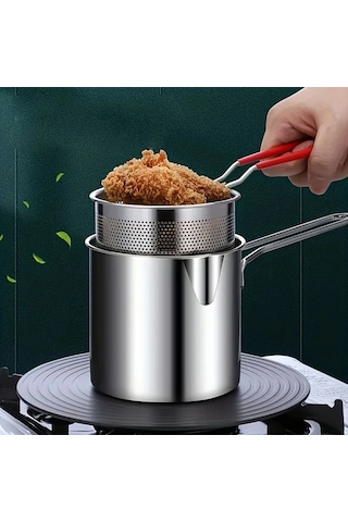 Brightnova Paslanmaz Çelik Derin Yağsız Kızartma Makinesi Ve Kızartma Sepeti İle Dayanıklı Kolay Temizlenebilir Ev Mutfak Eşyası