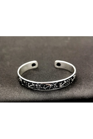 Omar Silver 925 Ayar Gümüş Çapa Motifli Erkek Bileklik