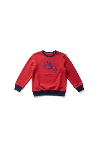 Coupon Çocuk Sweatshirt / Logo Baskılı Kırmızı