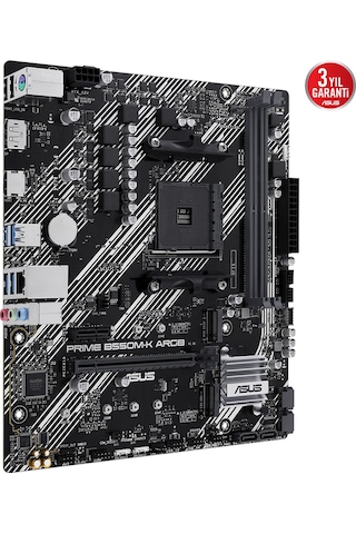 Asus Prıme B550m-k Argb Ddr4 5100mhz Matx M.2 Amd Hdmı Dp Am4