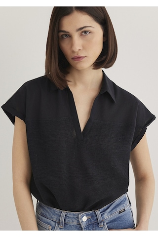 Mavi - Kısa Kollu Siyah Bluz 1210801-900