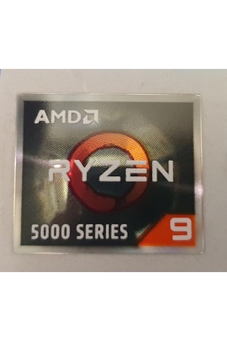 AMD RYZEN 9 Sticker Etiket 5000 Series D145