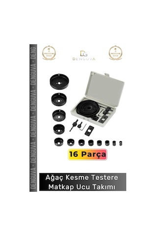 Matkapucutakımı 16 Parça Panç Seti Metal Ahşap Plastik Alüminyum Delme Aparatı Kesme Matkap Ucu Tak