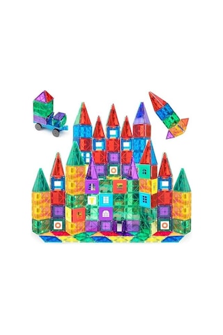 100 Parça Manyetik Blok Set 3+ Yaş Bebek Ve Çocuklar İçin Stem Montessori Eğitim Seti Okul Öncesi Ve İlkokul Çocuklarına Uygun Oyuncak