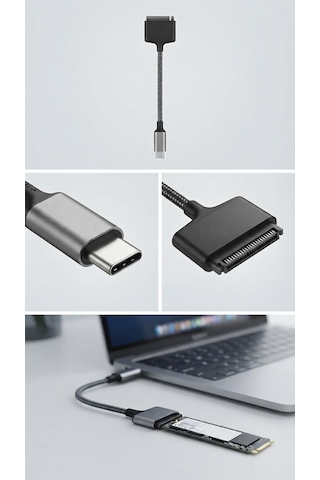 M.2 Nvme / Sata Ssd - Hdd To Usb 3.1 Type-c Çevirici Dönüştürücü Adaptör Kablosu