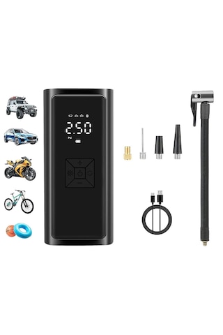 Ga97 6000mah Taşınabilir Elektrikli Hava Pompası 150psi Lastik, Bot, Top Şişirme Oto Hava Kompresörü 01
