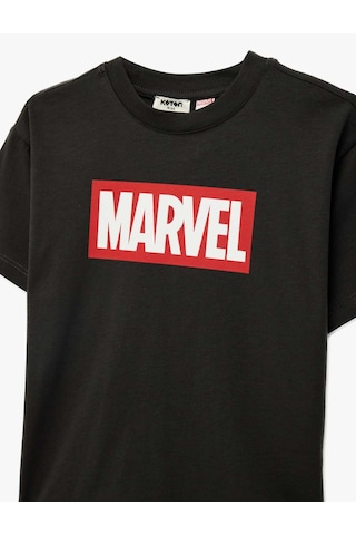 Koton Marvel Baskılı Lisanslı Antrasit Erkek Çocuk T-shirt 6skb10246tk Antrasit